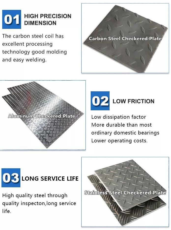 HRC CRC Steel Sheet ASTM AISI Embossed Carbon Steel Sheet Q245 Q345 Hot Rolled Plain Checkered Steel Plate 5mm Steel Checker Plate