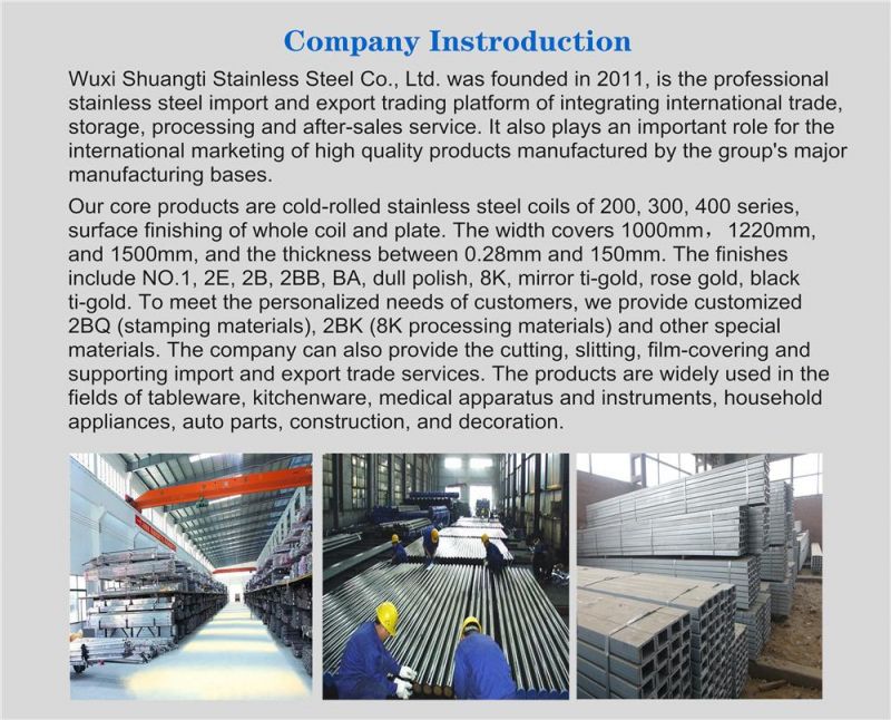 Good Quality Factory Directly 304 Stainless Steel Channel/U Shape Steel Channel Bar Price List