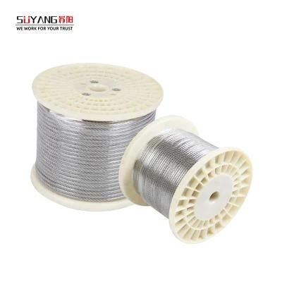 Manufacture 304 Stainless Steel Wire Rope 0.8mm 7*7 Wire Steel Cable