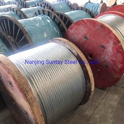Smooth Surface Galvanized Aircraft Cable, Wire Rope Galvanized Steel for Highways