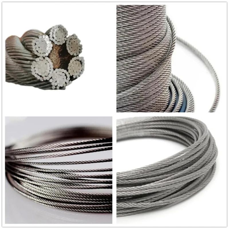 China Supplier Steel Wire Rope Cable 7X19