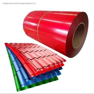 Bwg 34/30/28 Red Color Prepainted Corrugated Steel Roofing Sheet /PPGI /PPGL /Color Coated Steel Roof Sheet