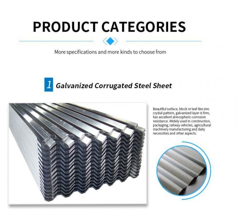 Corrugated Steel Sheet Factory Price Galvanized Iron Zinc Steel Plateroofing Sheet Corrugated Steel Plate Roofing Sheet