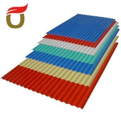 Building Material Metal Z80 Ral 5015 0.6mm Thick Prepainted Corrugated Steel PPGI Roofing Sheet