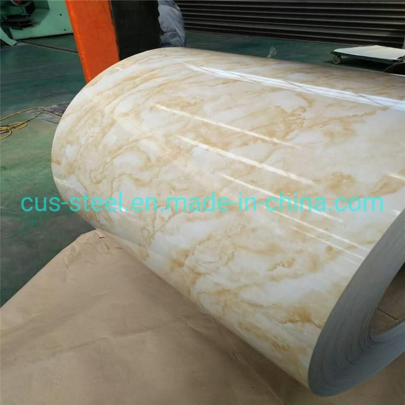 Brazil Zinc150g PVC Plastic Film PPGL Ral9003 Prepainted Galvalume Steel Coil for Sandwich Panel