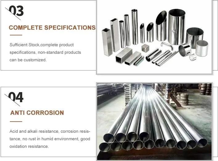 Manufacturer Price ASTM AISI JIS 304 304L 316L Round Stainless Steel Pipe
