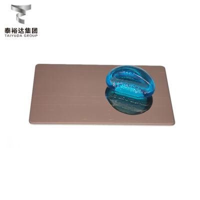 Taiyuda2 Group 800 mm Brown Color-2b Ba Vibration Decoration 4X8 Inox Austenitic Stainless Steel Sheet