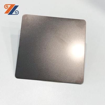 Free Samples 4X8 4X10 1.0mm 1.2mm Thickness Sandblasted Finish Titanium Black Coated Stainless Steel Sheet for Hotel