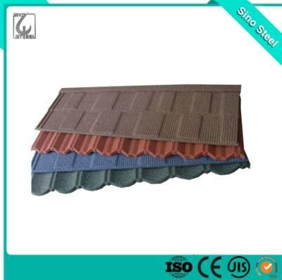 Stone Coated Metal Roof Tile Wooden Tile for Building Material Ms-001