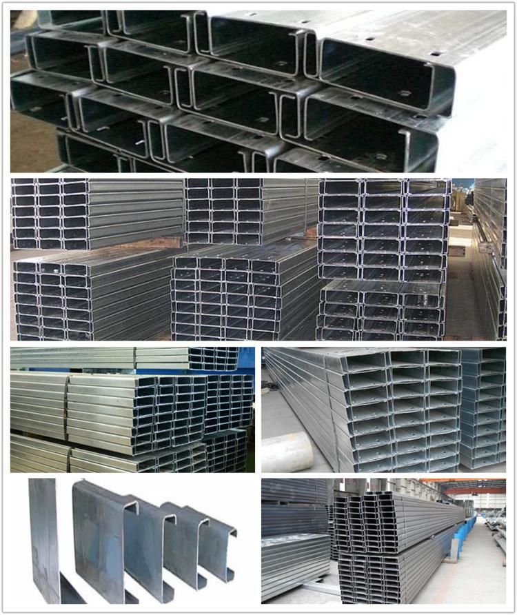 Hot Dipped Galvanized C Steel Profile Section Channel Without Holes