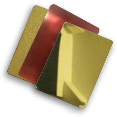 SS304 304L 321 316L 316 Gold Color Stainless Steel Sheet for Wall Panel