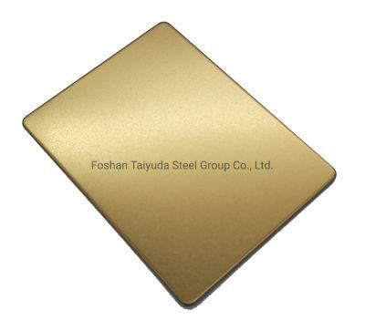 ASTM A554 Coid Color Coating Hairline 4X8 1220X2440mm Cold Rolled Stainless Steel Panel
