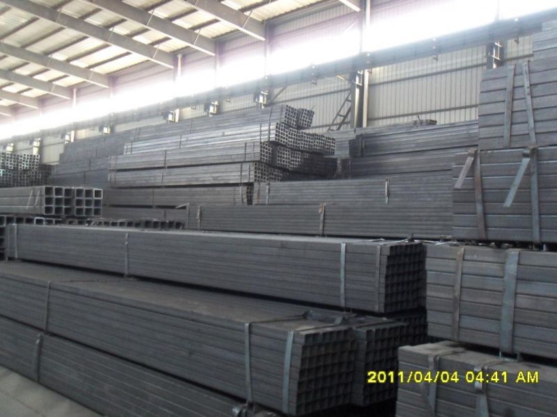 Raw Material Q235 Welded Mild Rhs Square Steel Pipe Small Diameter Black ERW Pipe