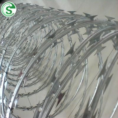 China Factory Supply Galvanized Steel Razor Barbed Wire for Border/ Airport