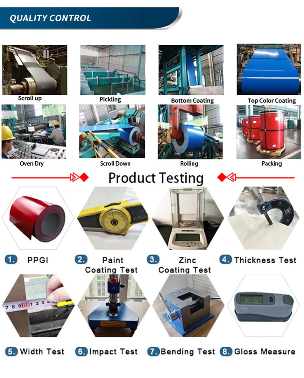 0.12-5.0mm Prepainted Steel Coil Color Coated Steel Coil China Manufacturer Ral Steel PPGI/PPGL
