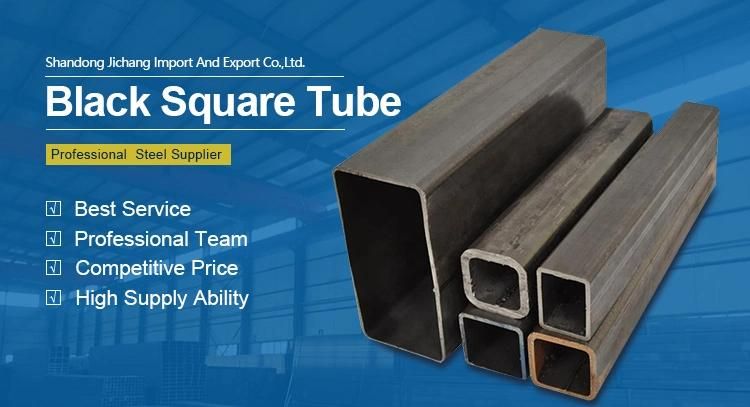 China Square Tube 2525 50X50 etc Iron Square and Rectangular Tube Black Ms Square Steel Pipe