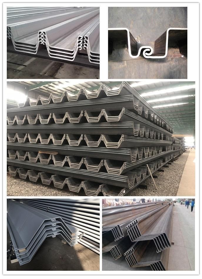 China Hot Selling Hot Rolled Cold Rolled High Quality Type2 Type3 Q235 S275 S355 Sy290 Sy295 Sy390 Q235 Q345 400X100X10.5mm 6-12m U/C/Z/T Type Steel Sheet Pile