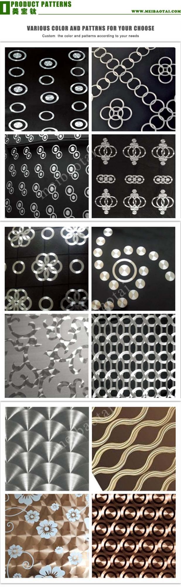 High Quality Grade 304 0.65mm Thickness 1219X2438mm Pattern Laser Building Wall Elevator Surface Decorative Plate Stainless Steel Plate