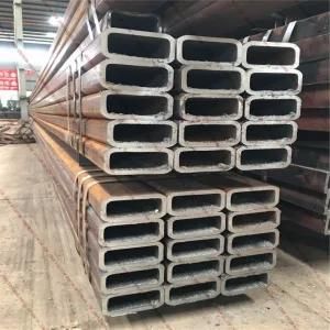 Factory Hot Sale ASTM A500 Gr. B 25X50 Iron Fence Square Steel Black Asian Rectangular Tube Weld ERW Pipe Prices Sizes