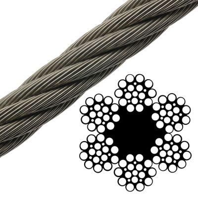 Fiber Core 6X21 Bright/Galvanized/Stainless Steel Wire Rope Drill Line