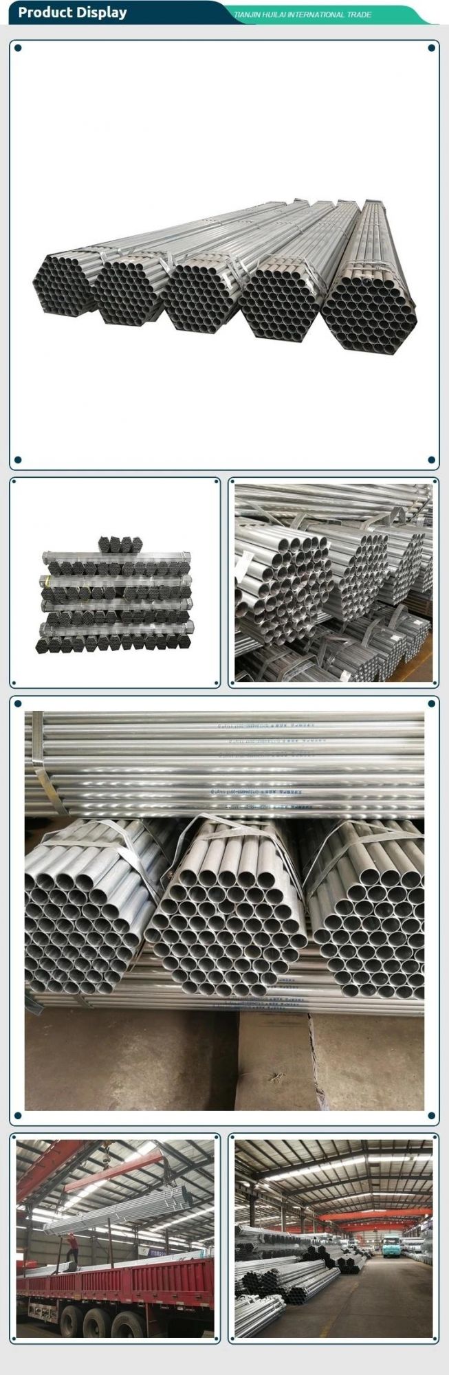 ERW Galvanized Steel Pipe for Structure Liquid Transportation