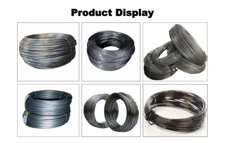 Galvanized Steel Wire Mattress Coils Steel Wire Rod Saer6 Steel Wire Spiral Black Rubber 0.5mm 1mm 1.5mm