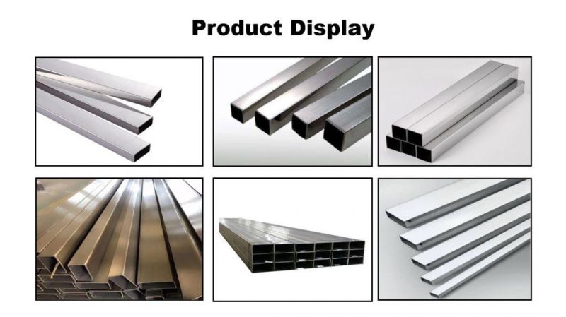 Stainless Steel Square Rectangular Pipe Hollow Tube with Annealed Bright Stainless Steel Rectangular Tubes