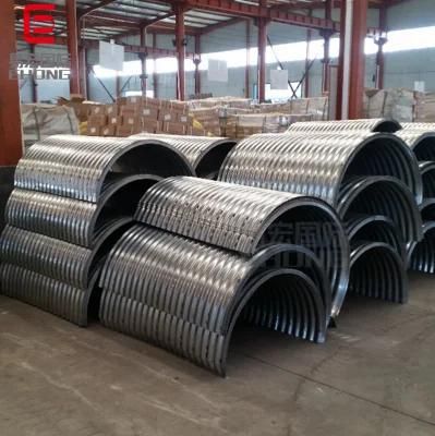 Underground Bunker Assemble Galvanized Corrugated Metal Steel Pipe Arch Culvert Pipe, Drainage Culvert Metal Pipe