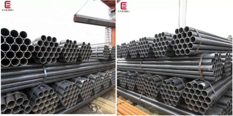 Good Quality Q345 Steel Weld Pipe Sch40 Carbon Steel Pipe ERW Welded Black Round Pipe