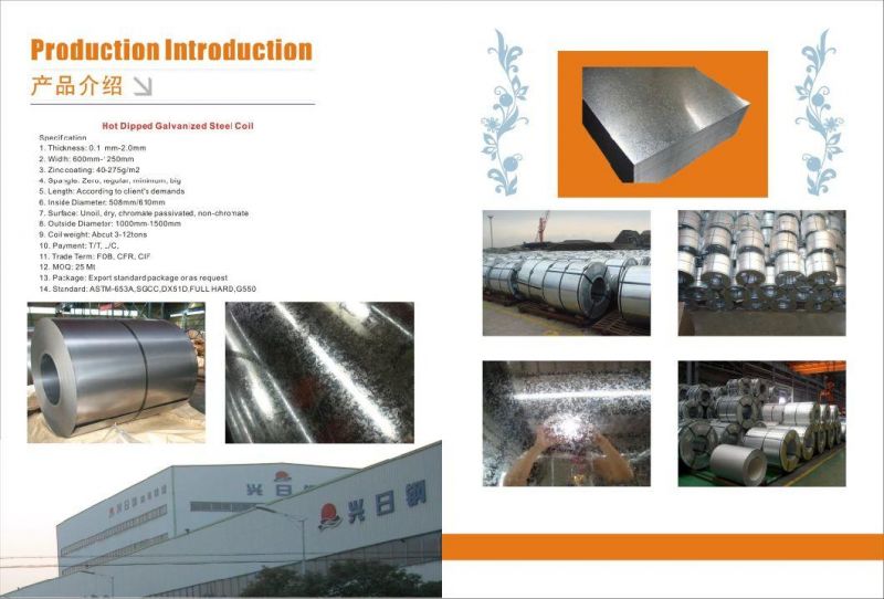 PPGI Galvanized Steel Coil Price SPCC SGCC Dx51d Grade 0.3-4.0mm