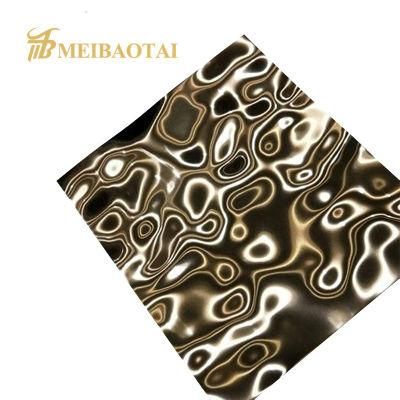High Quality 0.7mm Thickness 1219*2438mm Water Ripple Stamping Ceiling Wall Plate Decorative Plate 201 Stainless Steel Plate for Factory Price