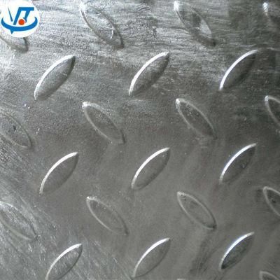 Hot DIP Galvanized Safety Tread Checkered Steel Sheet St37 St52 Ss400