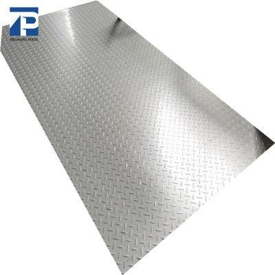 China AISI 201 304 3D Chequered Anti Skid Embossed Rigidised Checkered Stainless Steel Plate