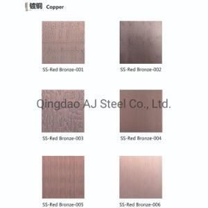 Color Copper Bronze Coated Stainless Steel Sheet Prices for Elevator Interiors