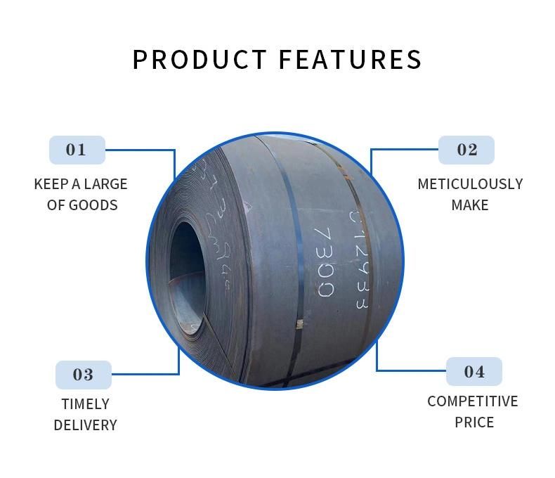 Q235 Black Hot Rolled Steel Coil Manufacture Q345 6mm HRC Ms Iron Sheet Metal Rolls Hot Rolled Coil HRC CRC Hot Rolled Cold Rolled High Carbon Black Steel Coil