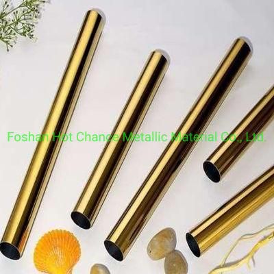 SUS 304 Stainless Steel Golden Pipe