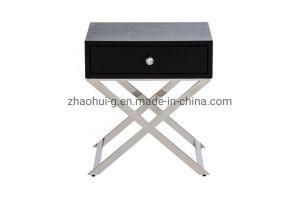 Zhao Hui Living Room Rectangle Coffee Table with Stainless Steel Leg
