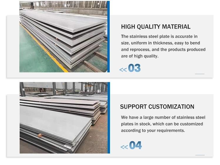 Supply J1 J2 Cold Rolled 0.2mm 0.3mm 0.4mm 0.8mm Thick 201 8K Mirror 2b No. 4 Hl Surface Finish Stainless 4X8 Steel Sheet/Plate