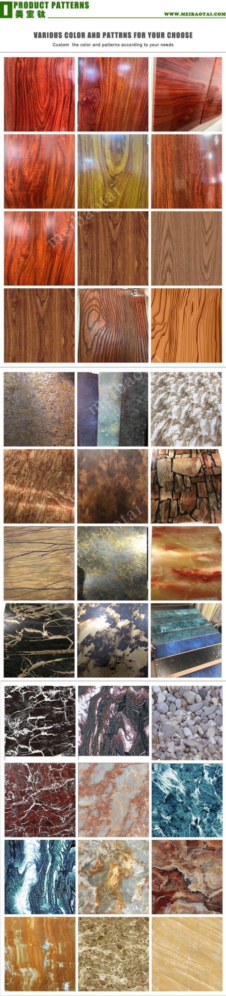 Art Stainless Steel Sheet Transfer Print Wooden Grain Pattern Stainless Steel Sheet for Decoration Wall