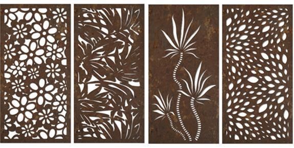 Design of Metal with Laser Cutting Corten Steel Sheet