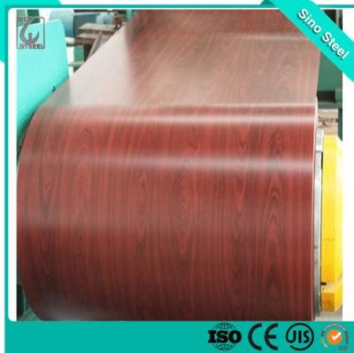 Wooden Prepainted Aluzinc Coated Steel Iron Coil for Building Decoration