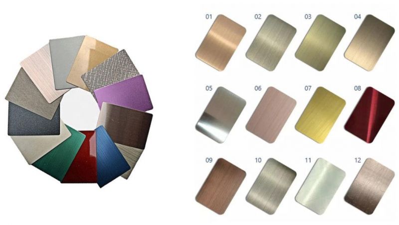 AISI ASTM 304 201 316 Color Coated Golden Rose Gold Stainless Steel Sheet Plate Building Material