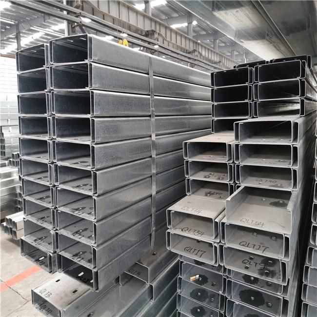 Hot Dipped Galvanized C Steel Purlin Structures Steel Section Steel C Beam Channel