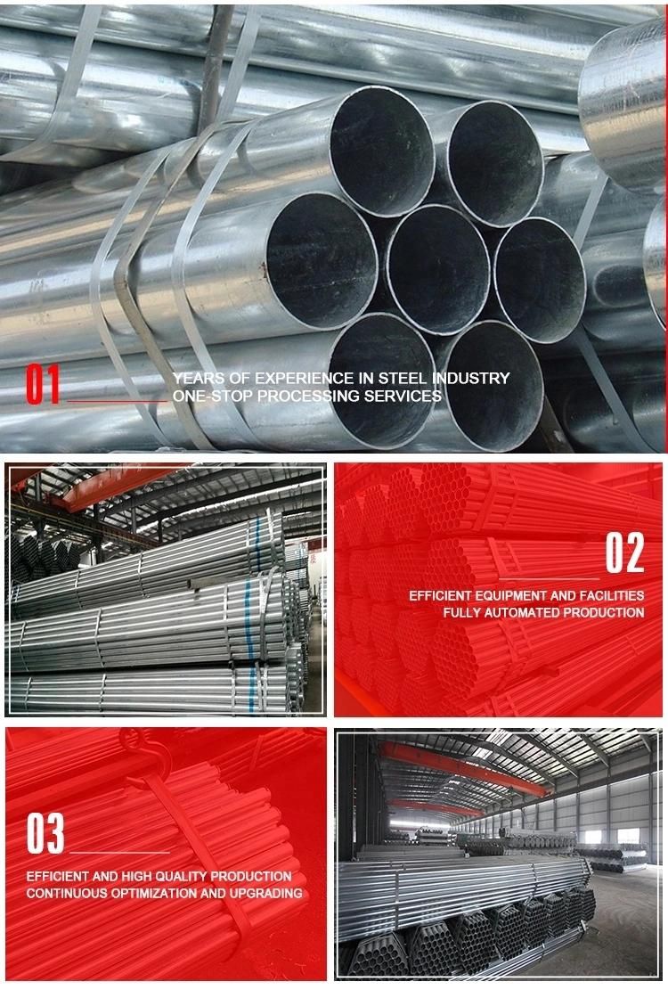 Hot Dipped Galvanized Rectangular Section Cold Rolled Material Mild Steel Pipes for Construction