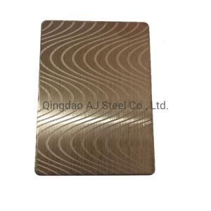 Cr304 Decorative Series Etching Finish Stainless Steel Sheet