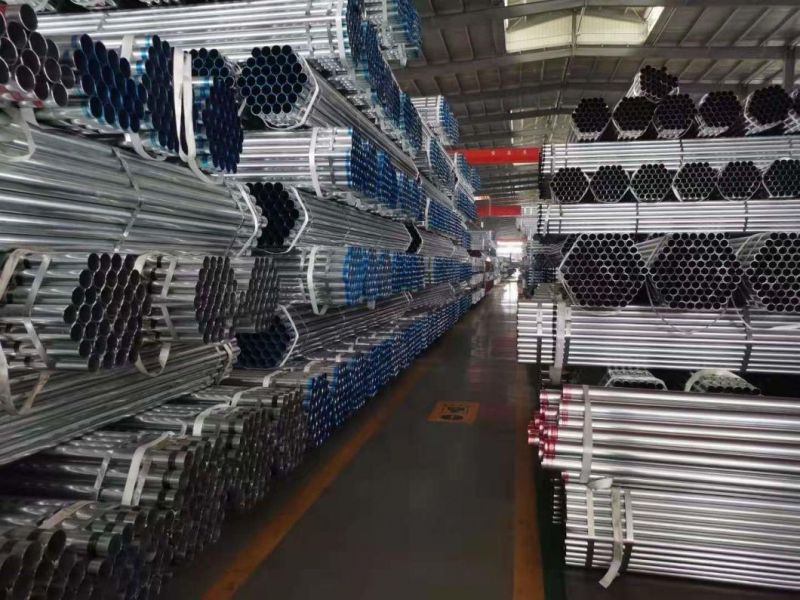 Building Material Carbon ERW Steel Pipe Hollow Section Galvanized Welded Seamless Round Tube Pipe for Scaffolding
