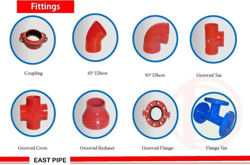 Red Paint ERW Steel Pipe with Hole for Fire Sprinkler
