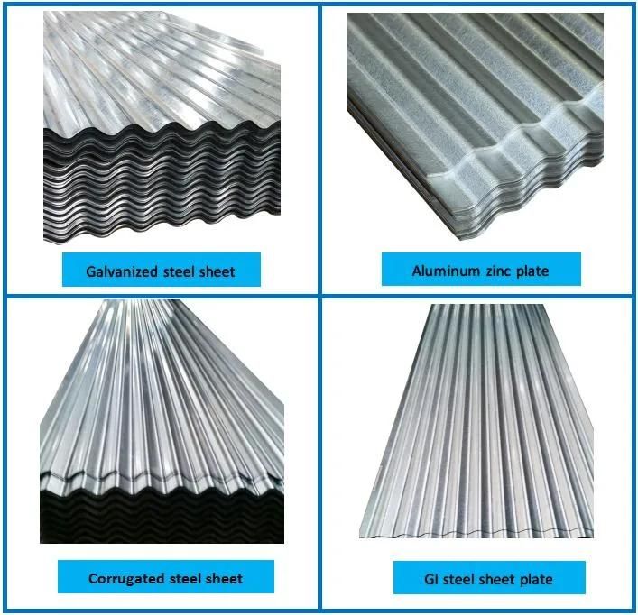 Roofing Sheet Galvanized Corrugated Steel Sheet Hot Dipped Galvanized 60g Corrugated Gi Steel Sheet