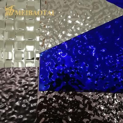 SUS 316L PVD Decorative Ceiling Panel Stamp PVD Coating Mirror Stainless Steel Plate Exterior Wall Panel