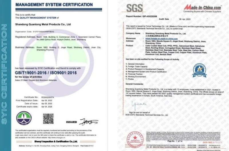 Cold Rolled Color Coated 0.3-3mm Thickness Galvanized Steel Coil with ISO Certification